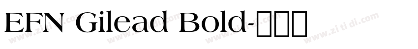 EFN Gilead Bold字体转换